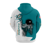 20% OFF Iron Maiden Miami Dolphins Zip Up Hoodie - Limited Time Sale