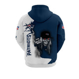 20% OFF Iron Maiden New England Patriots Zip Up Hoodie - Limited Time Sale