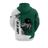 20% OFF Iron Maiden New York Jets Zip Up Hoodie - Limited Time Sale