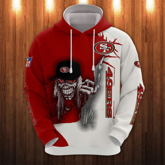 20% OFF Iron Maiden San Francisco 49ers Zip Up Hoodie - Limited Time Sale