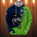 20% OFF Iron Maiden Seattle Seahawks Zip Up Hoodie - Limited Time Sale