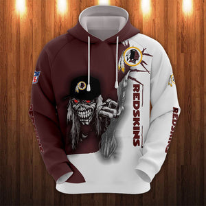 20% OFF Iron Maiden Washington Commanders Zip Up Hoodie - Limited Time Sale