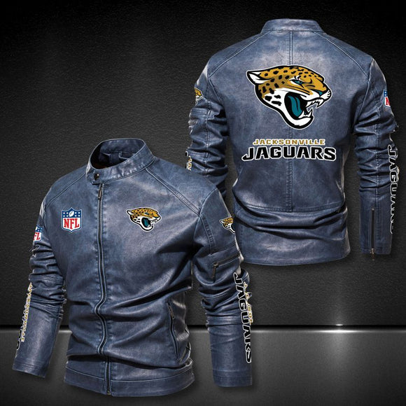 30% OFF Jacksonville Jaguars Faux Leather Varsity Jacket - Hurry! Offer ends soon