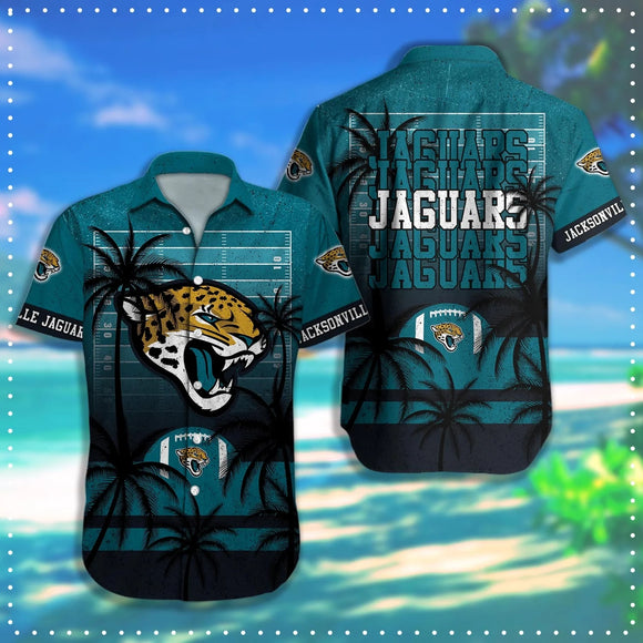 15% SALE OFF Jacksonville Jaguars Hawaiian Shirt Coconut Tree & Ball