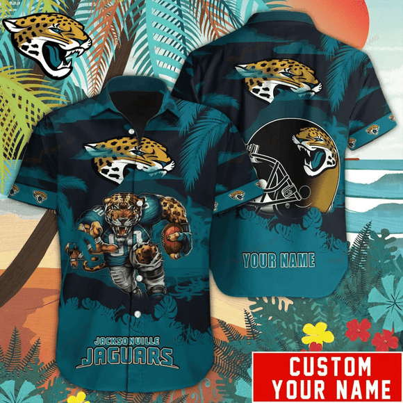 14% OFF Mascot Jacksonville Jaguars Hawaiian Shirt Custom Name For Men
