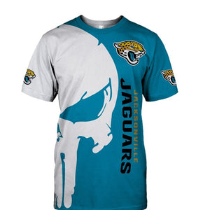 15% OFF Men's Jacksonville Jaguars T Shirt Punisher Skull