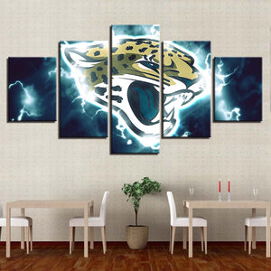 Up To 30% OFF Jacksonville Jaguars Wall Art Lightning Canvas Print