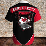 15% OFF Men’s Kansas City Chiefs Button Down Shirt For Sale