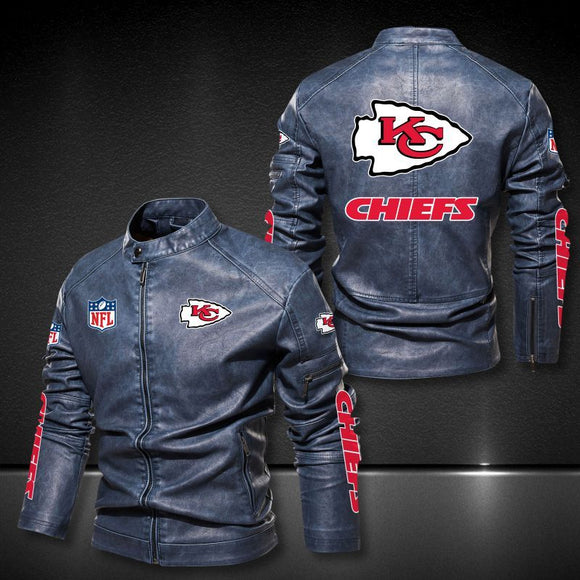 30% OFF Kansas City Chiefs Faux Leather Varsity Jacket - Hurry! Offer ends soon
