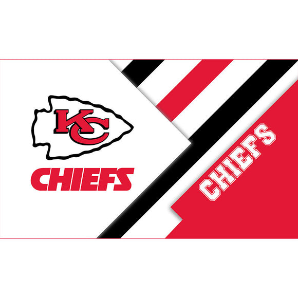 Up To 25% OFF Kansas City Chiefs Flag 3x5 Diagonal Stripes For Sale
