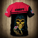 15% SALE OFF Kansas City Chiefs T-shirt Skull On Back