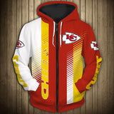 11% OFF Kansas City Chiefs Zipper Hoodie Stripe - Limited Time Offer