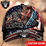 Lowest Price Las Vegas Raiders Baseball Caps Mascot Flag Custom Name