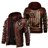 30% OFF Las Vegas Raiders Faux Leather Jacket - Limited Time Offer