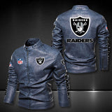 30% OFF Las Vegas Raiders Faux Leather Varsity Jacket - Hurry! Offer ends soon
