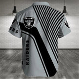 15% OFF Men's Las Vegas Raiders Shirt Stripes Short Sleeve