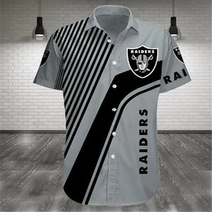15% OFF Men's Las Vegas Raiders Shirt Stripes Short Sleeve