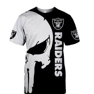 15% OFF Men's Las Vegas Raiders T Shirt Punisher Skull