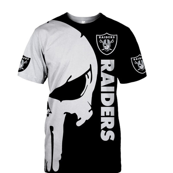 Las Vegas Raiders Skull Wear Hat Shirt - High-Quality Printed Brand