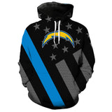 20% OFF Cheap Los Angeles Chargers Black Hoodie For Men, Women