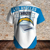 15% OFF Men’s Los Angeles Chargers Button Down Shirt For Sale
