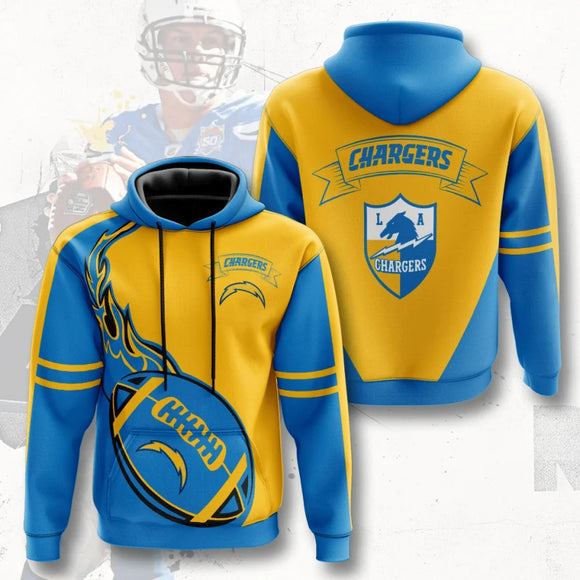 20% SALE OFF Men's Los Angeles Chargers Hoodies Flame Ball