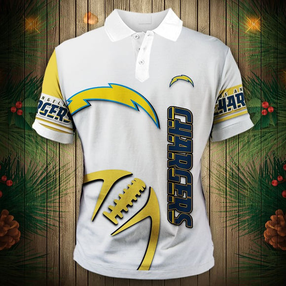 20% OFF Best Men’s White Los Angeles Chargers Polo Shirt For Sale