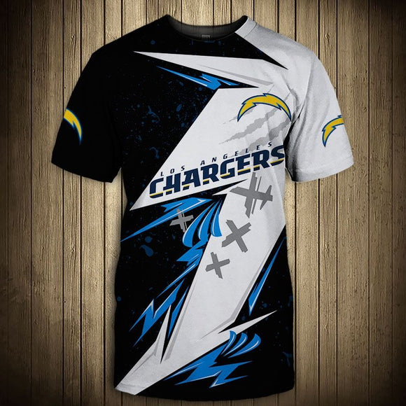 15% SALE OFF Best Black & White Los Angeles Chargers T Shirt Mens