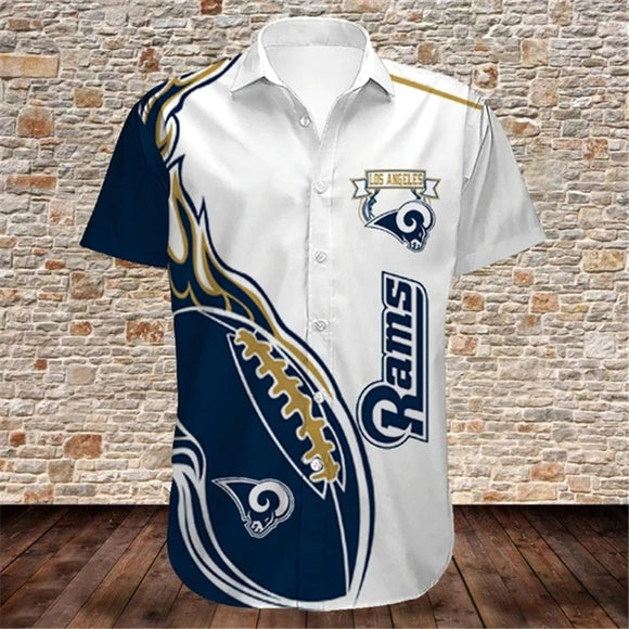 15% OFF Men’s Los Angeles Rams Button Down Shirt For Sale