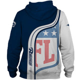 20% OFF Cheap Los Angeles Rams Hoodies Football 3D No 08 On Sale