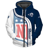 20% OFF Cheap Los Angeles Rams Hoodies Football 3D No 08 On Sale
