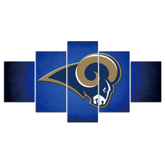 Up to 30% OFF Los Angeles Rams Wall Art Cool Logo Canvas Print
