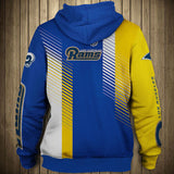 11% OFF Los Angeles Rams Zipper Hoodie Stripe - Limited Time Offer