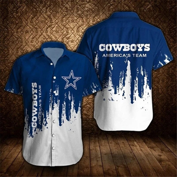 Men’s Dallas Cowboys Button Down Shirt Graffiti Footballfan365