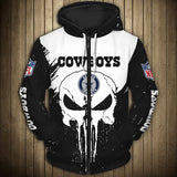 Men’s Dallas Cowboys Hoodies Punisher Skull Footballfan365