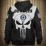 Men’s Dallas Cowboys Hoodies Punisher Skull Footballfan365