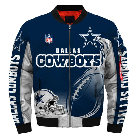 Men's Dallas Cowboys Jacket Fire Balls Graphic Footballfan365