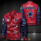 Men's Dallas Cowboys Leather Bomber Jackets Footballfan365