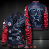 Men's Dallas Cowboys Leather Bomber Jackets Footballfan365