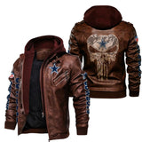 Men's Dallas Cowboys Leather Jackets Punisher Footballfan365