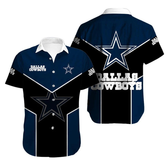 Men’s Dallas Cowboys Shirt Black & Blue Footballfan365