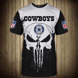 Men’s Dallas Cowboys Skull T-shirt Footballfan365