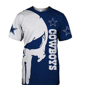 Men's Dallas Cowboys T Shirt Punisher Skull Footballfan365