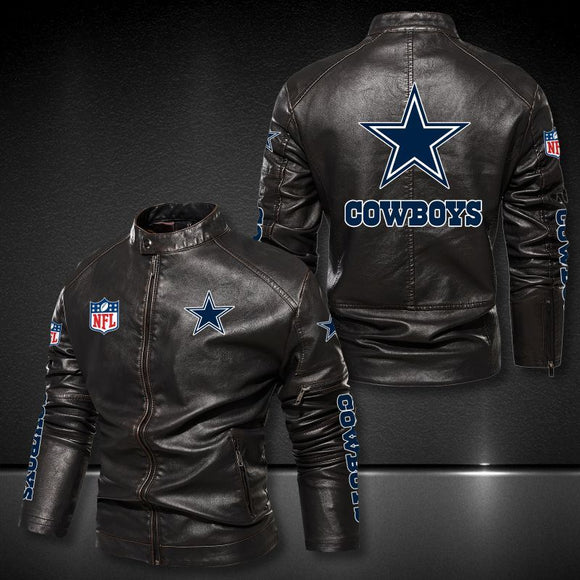 Men's Dallas Cowboys Varsity Leather Jackets Footballfan365