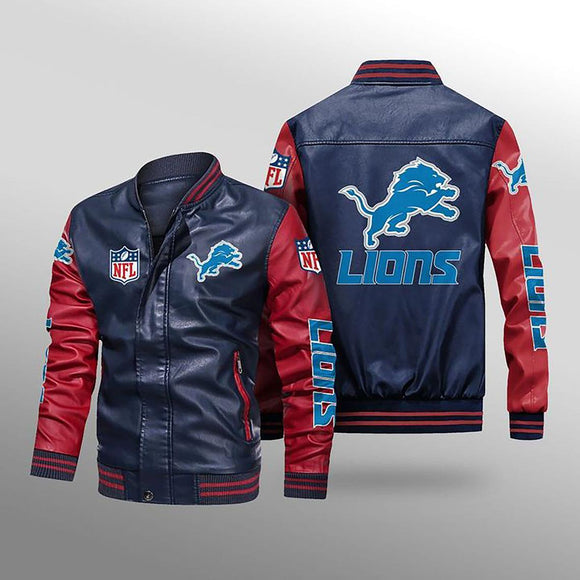 Men's Detroit Lions Leather Jacket Limited Edition Footballfan365