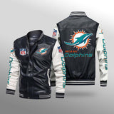 Men's Miami Dolphins Leather Jacket Limited Edition Footballfan365
