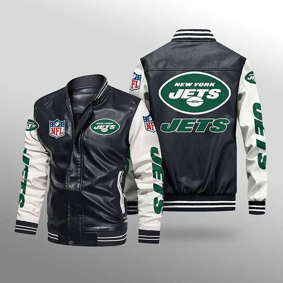 Men's New York Jets Leather Jacket Limited Edition Footballfan365