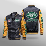 Men's New York Jets Leather Jacket Limited Edition Footballfan365