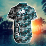 Men's Philadelphia Eagles Hawaiian Shirt Palm Tree Footballfan365