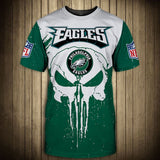 Men’s Philadelphia Eagles Skull T-shirt Footballfan365